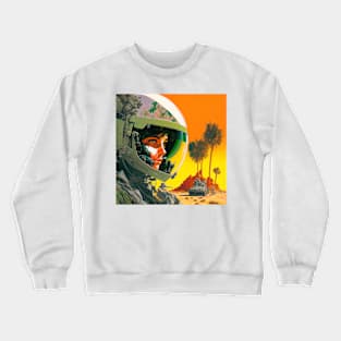 We Are Floating In Space - 89 - Sci-Fi Inspired Retro Artwork Crewneck Sweatshirt